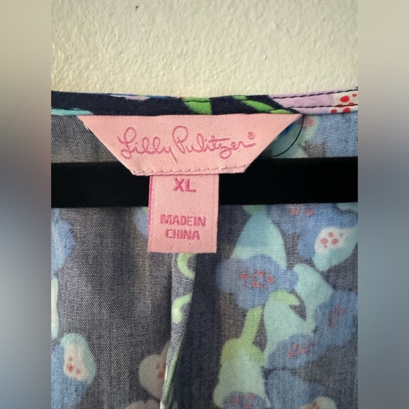 LILLY PULITZER Floral Dress w/Waist Tie (Size XL) - Picture 2 of 4